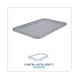 Boardwalk® Aluminum Steam Table Pan Lids, Fits Full-Size Pan, Deep,12.88 x 20.81 x 0.63, 50/Carton (BWKLIDSTEAMFL)