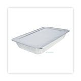 Boardwalk® Aluminum Steam Table Pan Lids, Fits Full-Size Pan, Deep,12.88 x 20.81 x 0.63, 50/Carton (BWKLIDSTEAMFL) Case of 50