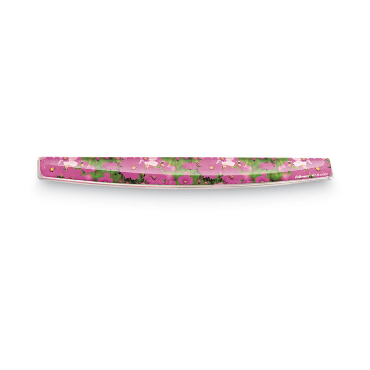 Fellowes® Photo Gel Keyboard Wrist Rest with Microban Protection, 18.56 x 2.31, Pink Flowers Design (FEL9179101)