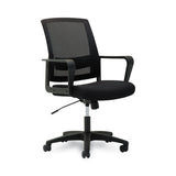 OIF Mesh Mid-Back Chair, Supports Up to 225 lb, 17" to 21.5" Seat Height, Black (OIFMS4217)