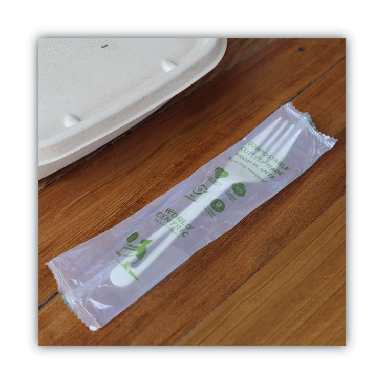 World Centric® TPLA Compostable Cutlery, Fork, 6.3", White, 750/Carton (WORFOPSI) Case of 750