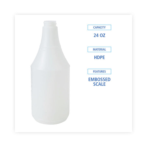 Boardwalk® Embossed Spray Bottle, 24 oz, Clear, 24/Carton (BWK00024) Case of 24