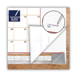 AT-A-GLANCE® Marbled Desk Pad, Marbled Artwork, 22 x 17, White/Multicolor Sheets, Clear Corners, 12-Month (Jan to Dec): 2024 (AAG89702)
