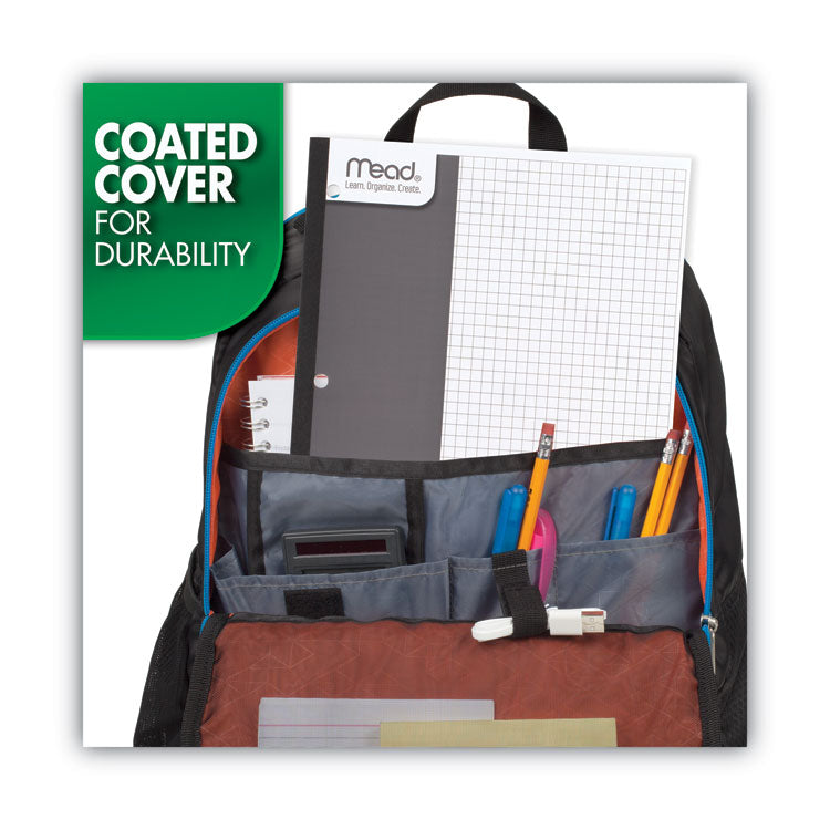 Mead® Graph Paper Tablet, 3-Hole, 8.5 x 11, Quadrille: 4 sq/in, 20 Sheets/Pad, 12 Pads/Pack (MEA19010) 1 Pad