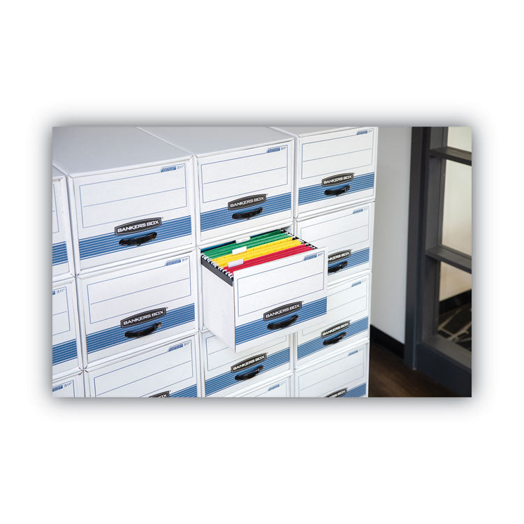 Bankers Box® STOR/DRAWER STEEL PLUS Extra Space-Savings Storage Drawers, Letter Files, 14" x 25.5" x 11.5", Kraft/Green, 6/Carton (FEL1231101) Case of 6