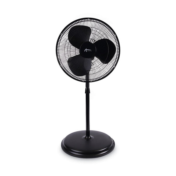 Alera® 16" 3-Speed Oscillating Pedestal Stand Fan, Metal, Plastic, Black (ALEFANP16B)