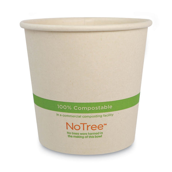 World Centric® No Tree Paper Bowls, 24 oz, 4.4" Diameter x 4.5"h, Natural, Sugarcane, 500/Carton (WORBOSU24) Case of 500