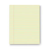 Universal® Glue Top Pads, Narrow Rule, 50 Canary-Yellow 8.5 x 11 Sheets, Dozen (UNV42000)