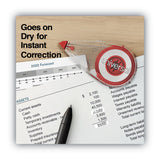 Universal® Correction Tape, Mini Economy, Non-Refillable, Clear/Red Applicator, 0.25" x 275", 10/Pack (UNV75611)