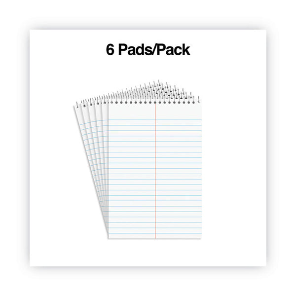 Universal® Steno Pads, Gregg Rule, Red Cover, 80 White 6 x 9 Sheets, 6/Pack (UNV96920PK)