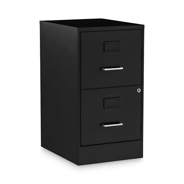 Alera® Soho Vertical File Cabinet, 2 Drawers: File/File, Letter, Black, 14" x 18" x 24.1" (ALESVF1824BL)