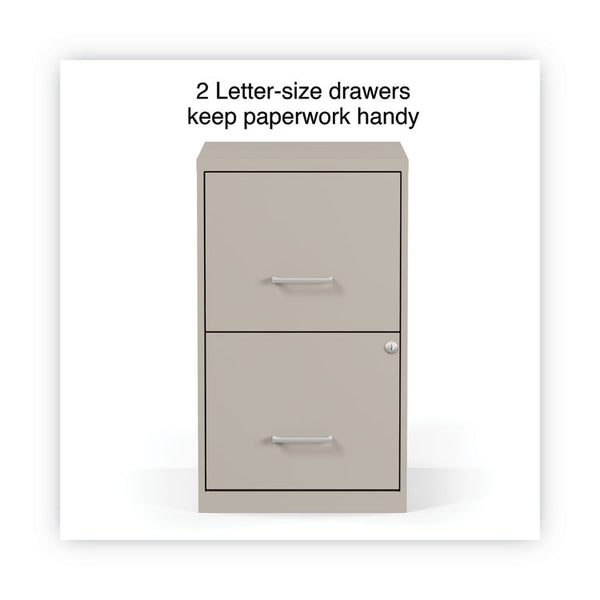 Alera® Soho Vertical File Cabinet, 2 Drawers: File/File, Letter, Putty, 14" x 18" x 24.1" (ALESVF1824PY)