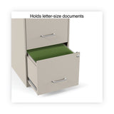 Alera® Soho Vertical File Cabinet, 2 Drawers: File/File, Letter, Putty, 14" x 18" x 24.1" (ALESVF1824PY)