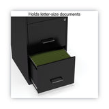 Alera® Soho Vertical File Cabinet, 3 Drawers: File/File/File, Letter, Black, 14" x 18" x 34.9" (ALESVF1835BL)