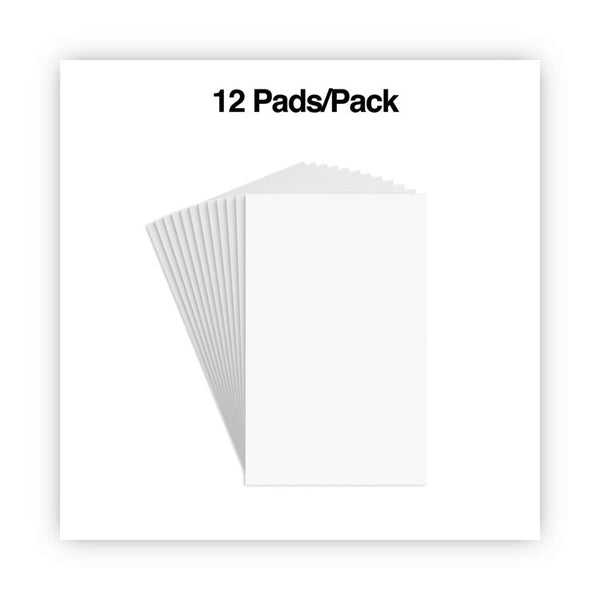 Universal® Scratch Pads, Unruled, 5 x 8, White, 100 Sheets, 12/Pack (UNV35615)
