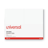 Universal® Scratch Pads, Unruled, 5 x 8, White, 100 Sheets, 12/Pack (UNV35615)