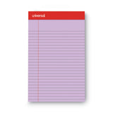 Universal® Colored Perforated Ruled Writing Pads, Narrow Rule, 50 Orchid 5 x 8 Sheets, Dozen (UNV35854)