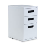 Alera® File Pedestal, Left or Right, 3-Drawers: Box/Box/File, Legal/Letter, Light Gray, 14.96" x 19.29" x 27.75" (ALEPABBFLG)