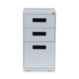 Alera® File Pedestal, Left or Right, 3-Drawers: Box/Box/File, Legal/Letter, Light Gray, 14.96" x 19.29" x 27.75" (ALEPABBFLG)