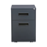 Alera® File Pedestal, Left or Right, 2-Drawers: Box/File, Legal/Letter, Charcoal, 14.96" x 19.29" x 21.65" (ALEPABFCH)