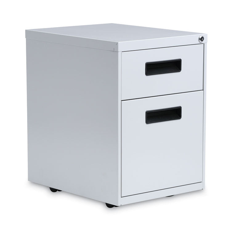 Alera® File Pedestal, Left or Right, 2-Drawers: Box/File, Legal/Letter, Light Gray, 14.96" x 19.29" x 21.65" (ALEPABFLG)