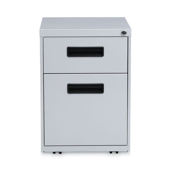 Alera® File Pedestal, Left or Right, 2-Drawers: Box/File, Legal/Letter, Light Gray, 14.96" x 19.29" x 21.65" (ALEPABFLG)