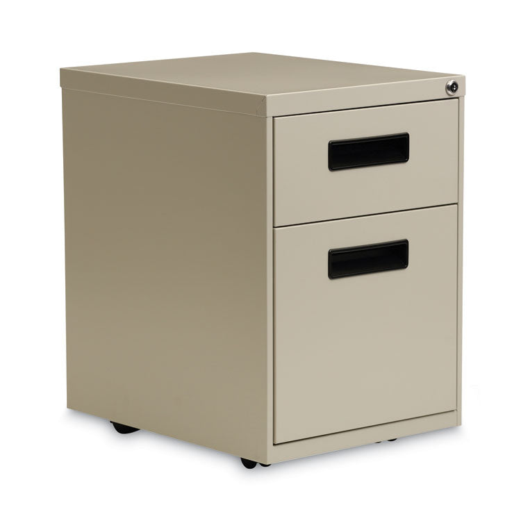 Alera® File Pedestal, Left or Right, 2-Drawers: Box/File, Legal/Letter, Putty, 14.96" x 19.29" x 21.65" (ALEPABFPY)