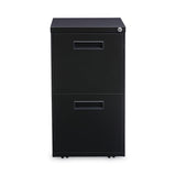 Alera® File Pedestal, Left or Right, 2 Legal/Letter-Size File Drawers, Black, 14.96" x 19.29" x 27.75" (ALEPAFFBL)