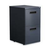 Alera® File Pedestal, Left or Right, 2 Legal/Letter-Size File Drawers, Charcoal, 14.96" x 19.29" x 27.75" (ALEPAFFCH)