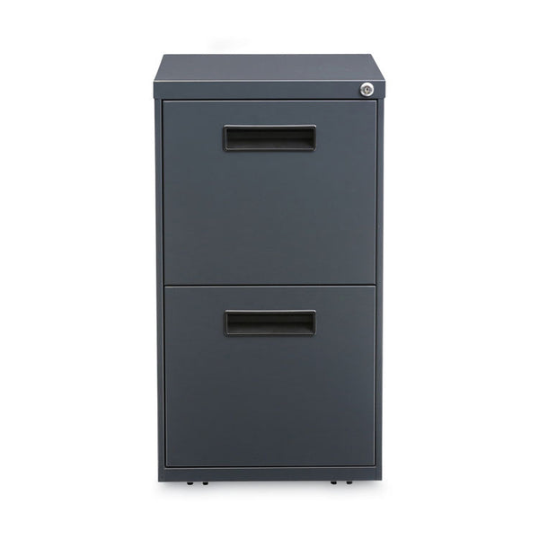 Alera® File Pedestal, Left or Right, 2 Legal/Letter-Size File Drawers, Charcoal, 14.96" x 19.29" x 27.75" (ALEPAFFCH)