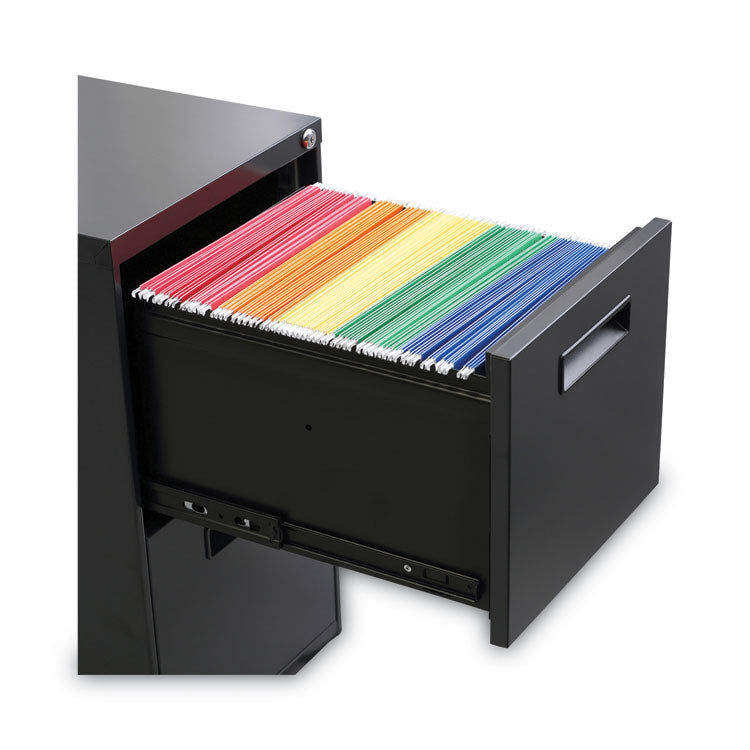 Alera® File Pedestal, Left or Right, 2 Legal/Letter-Size File Drawers, Charcoal, 14.96" x 19.29" x 27.75" (ALEPAFFCH)