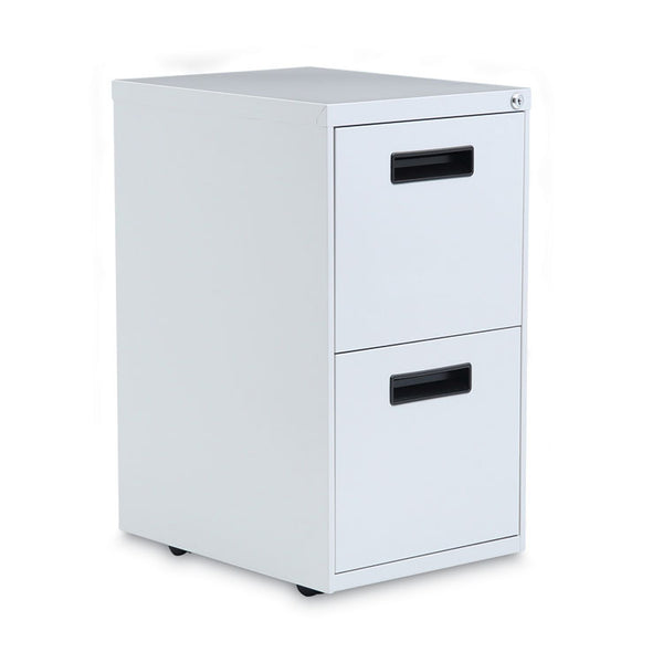 Alera® File Pedestal, Left or Right, 2 Legal/Letter-Size File Drawers, Light Gray, 14.96" x 19.29" x 27.75" (ALEPAFFLG)