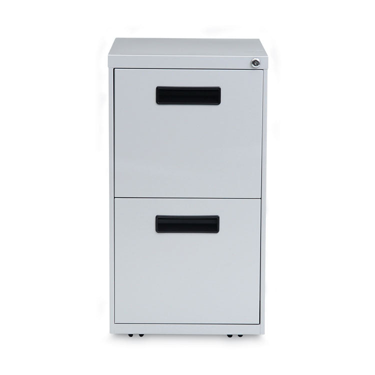 Alera® File Pedestal, Left or Right, 2 Legal/Letter-Size File Drawers, Light Gray, 14.96" x 19.29" x 27.75" (ALEPAFFLG)