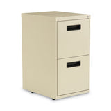 Alera® File Pedestal, Left or Right, 2 Legal/Letter-Size File Drawers, Putty, 14.96" x 19.29" x 27.75" (ALEPAFFPY)