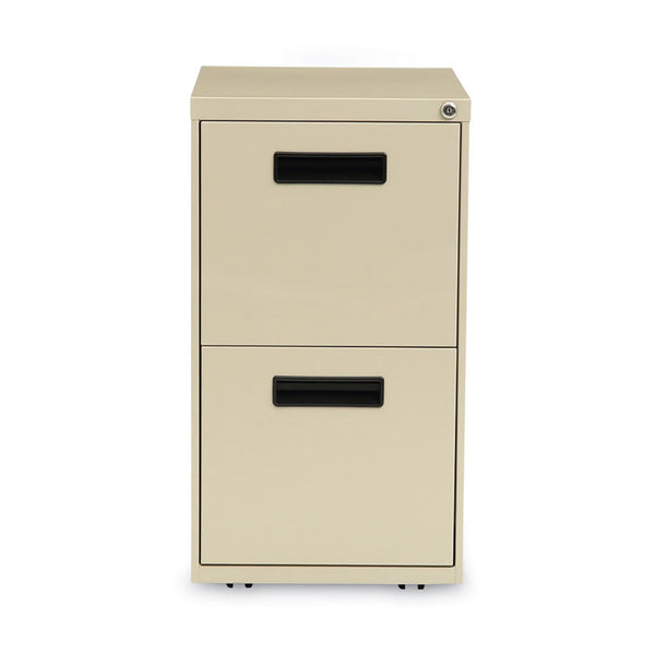 Alera® File Pedestal, Left or Right, 2 Legal/Letter-Size File Drawers, Putty, 14.96" x 19.29" x 27.75" (ALEPAFFPY)