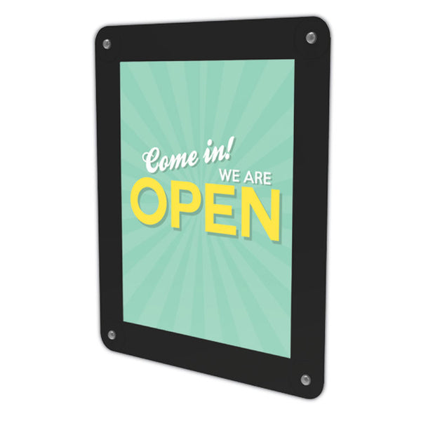 deflecto® Superior Image Window Display, 8.5 x 11 Insert, Clear/Black (DEF899102) Each