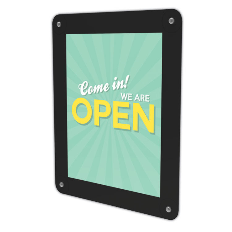 deflecto® Superior Image Window Display, 8.5 x 11 Insert, Clear/Black (DEF899102) Each