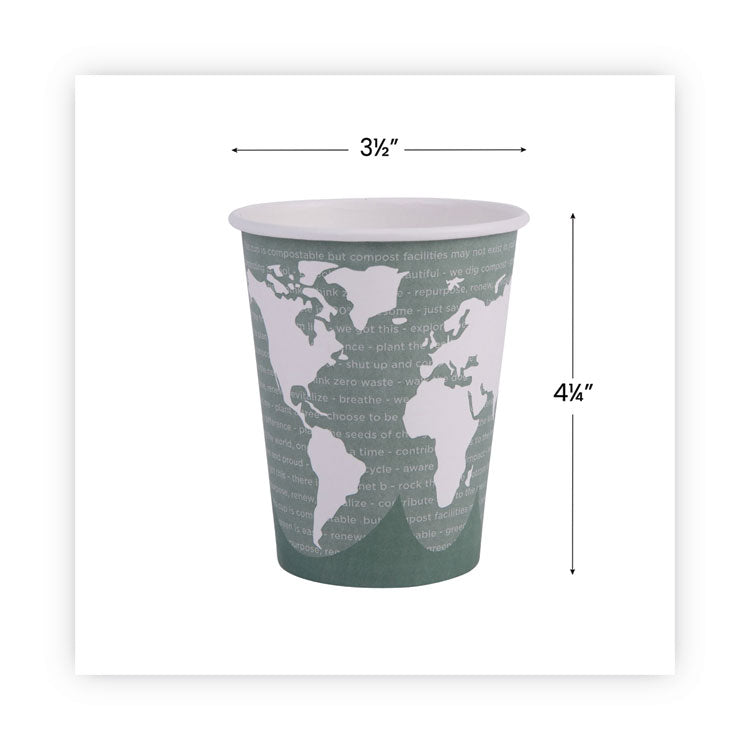 Eco-Products® World Art Renewable and Compostable Hot Cups, 12 oz, 50/Pack, 20 Packs/Carton (ECOEPBHC12WA)