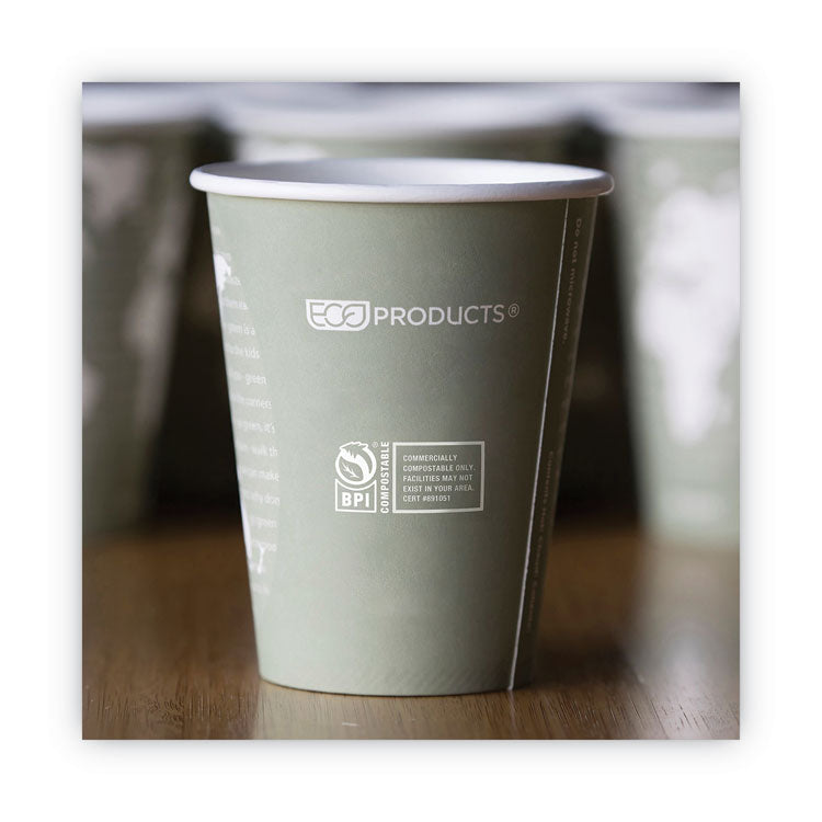 Eco-Products® World Art Renewable and Compostable Hot Cups, 12 oz, 50/Pack, 20 Packs/Carton (ECOEPBHC12WA)