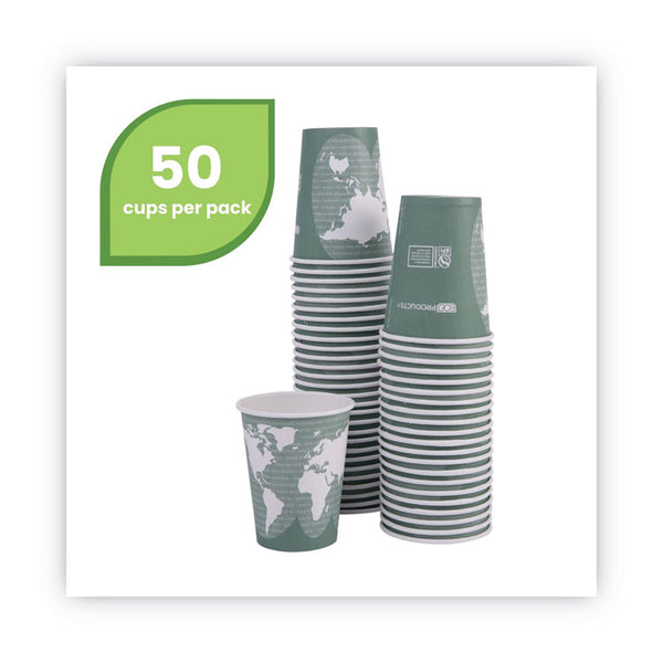 Eco-Products® World Art Renewable and Compostable Hot Cups, 12 oz, Gray, 50/Pack (ECOEPBHC12WAPK)