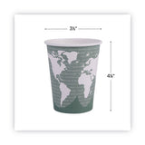 Eco-Products® World Art Renewable and Compostable Hot Cups, 12 oz, Gray, 50/Pack (ECOEPBHC12WAPK) Pack of 50