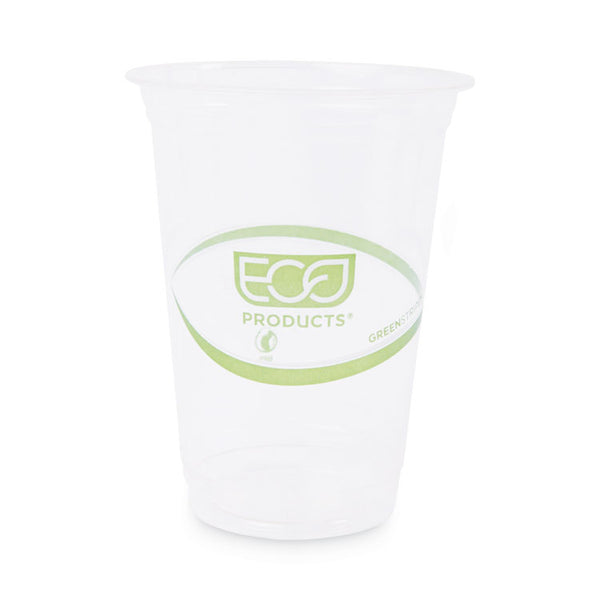 Eco-Products® GreenStripe Renewable and Compostable Cold Cups, 16 oz, Clear, 50/Pack, 20 Packs/Carton (ECOEPCC16GS)