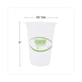 Eco-Products® GreenStripe Renewable and Compostable Cold Cups, 16 oz, Clear, 50/Pack, 20 Packs/Carton (ECOEPCC16GS)