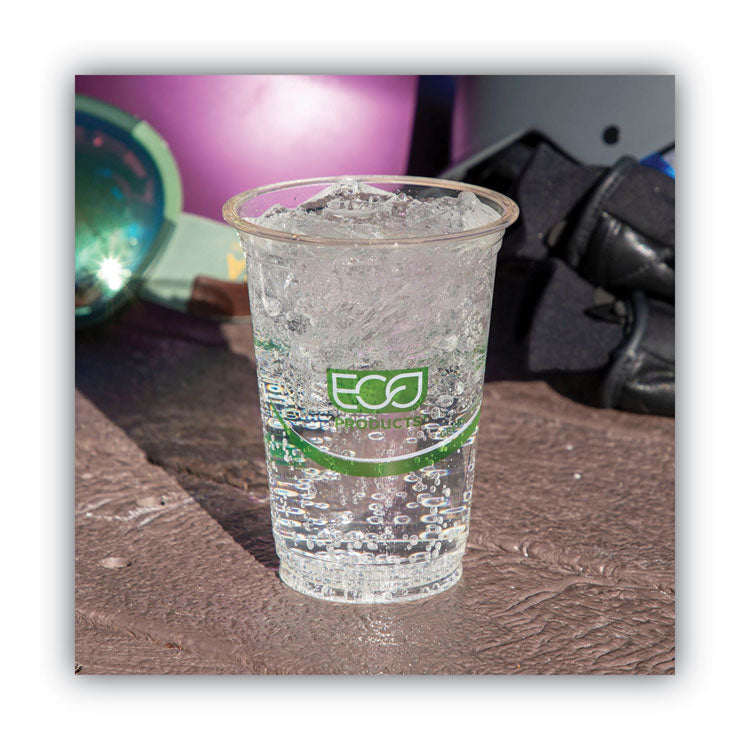 Eco-Products® GreenStripe Renewable and Compostable Cold Cups, 16 oz, Clear, 50/Pack, 20 Packs/Carton (ECOEPCC16GS)