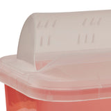 SharpSafety™ Sharps Container Translucent Red Base 10 H X 10-1/2 W X 7-1/4 D Inch Horizontal Entry 2 Gallon (191568_CS) 20/CS