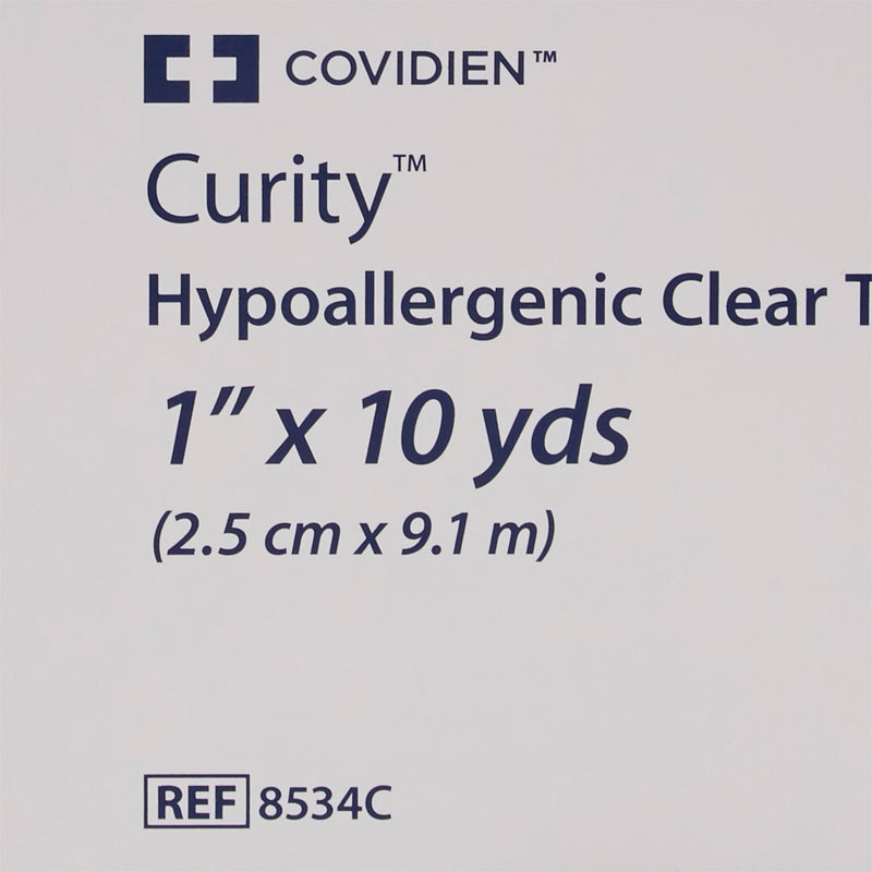Kendall™ Hypoallergenic Clear Hypoallergenic Medical Tape Transparent 1 Inch X 10 Yard Plastic NonSterile (696192_CS) 120/CS