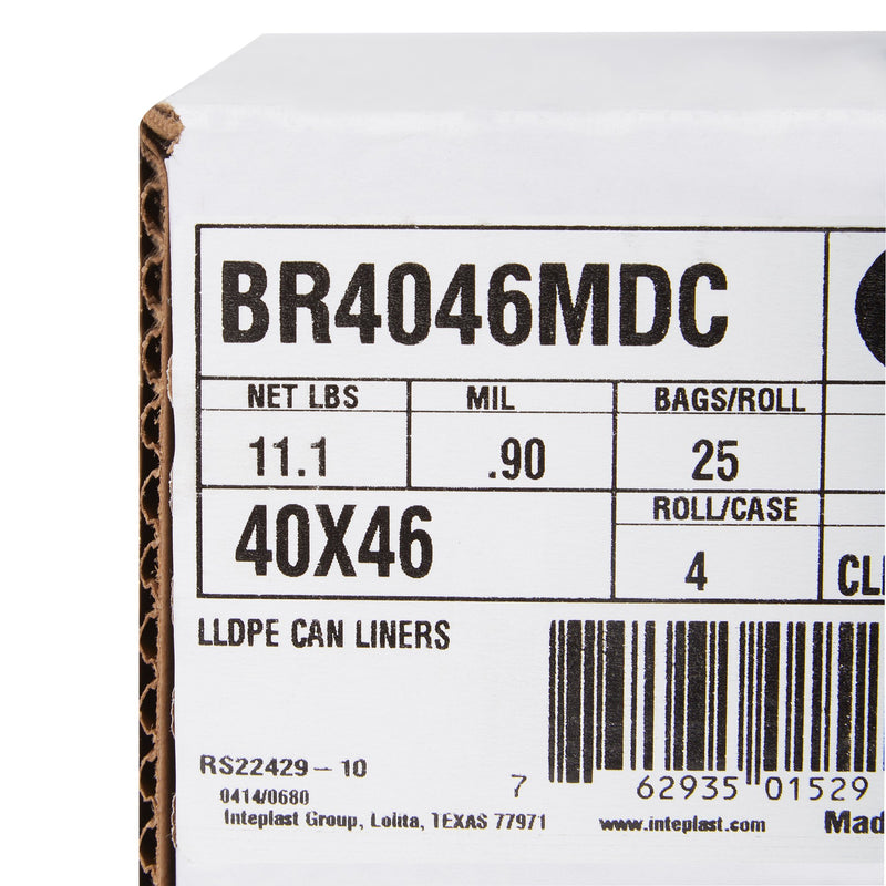 McKesson Trash Bag 45 gal. Clear LLDPE 0.90 mil 40 X 46 Inch Star Seal Bottom Coreless Roll (1137634_CS) 100/CS