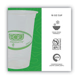 Eco-Products® GreenStripe Renewable and Compostable Cold Cups Convenience Pack, Clear, 16 oz, 50/Pack (ECOEPCC16GSPK) Pack of 50