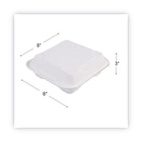 Eco-Products® Bagasse Hinged Clamshell Containers, 9 x 9 x 3, White, Sugarcane, 50/Pack, 4 Packs/Carton (ECOEPHC91) Case of 200