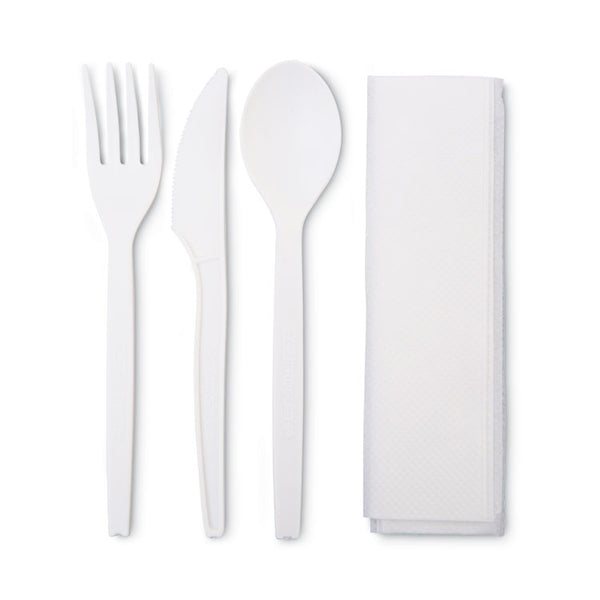 WNA EcoSense Renewable PSM Wrapped Cutlery Kit, White, 250/Carton (WNAEPS005)